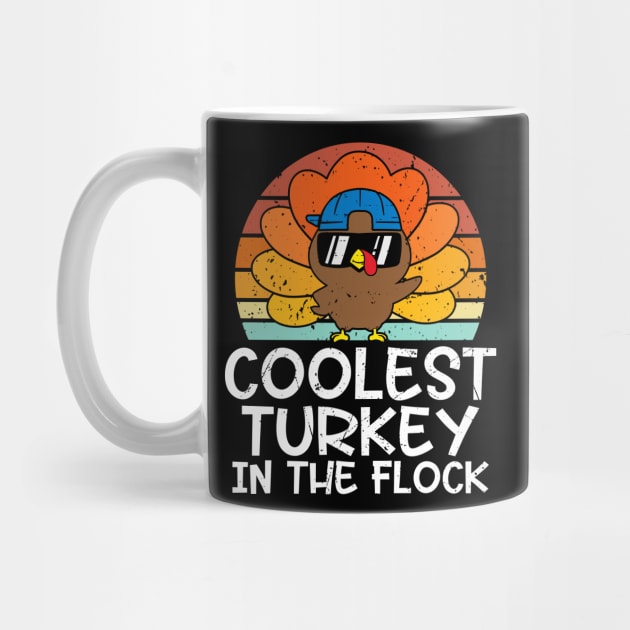 Coolest Turkey in the Flock Thanksgiving Boys Girls Teens by MetalHoneyDesigns